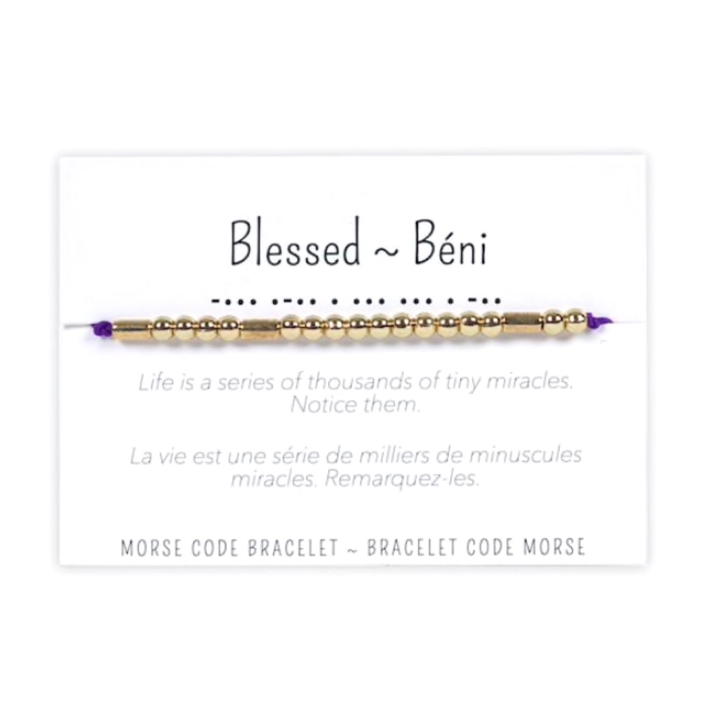 Blessed Morse Code Stretch Bracelet